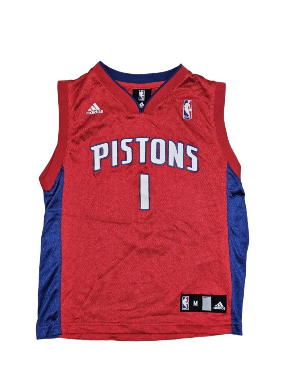 Chauncey Billups Pistons #1 Adidas Jersey Youth M 10-12 Red